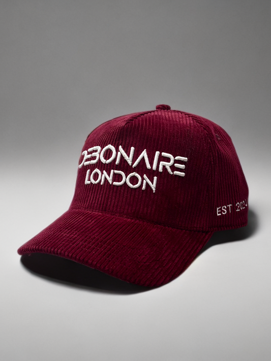 Burgundy/Maroon Corduroy Retro Cap